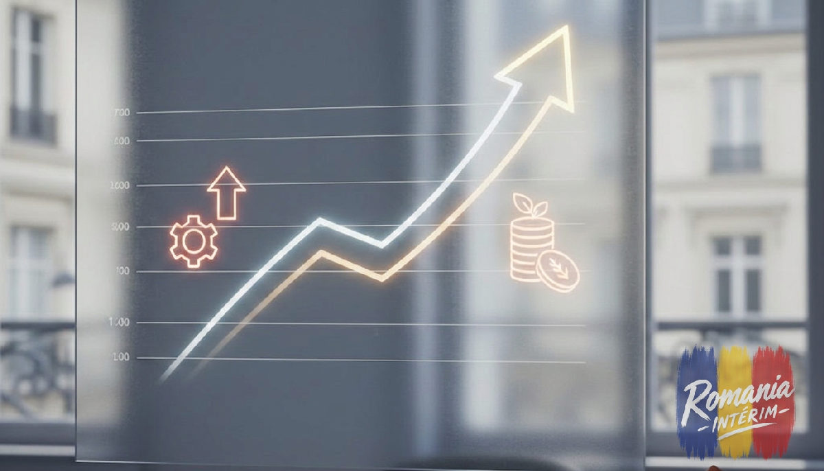 Graphique financier montrant la productivité et les économies.