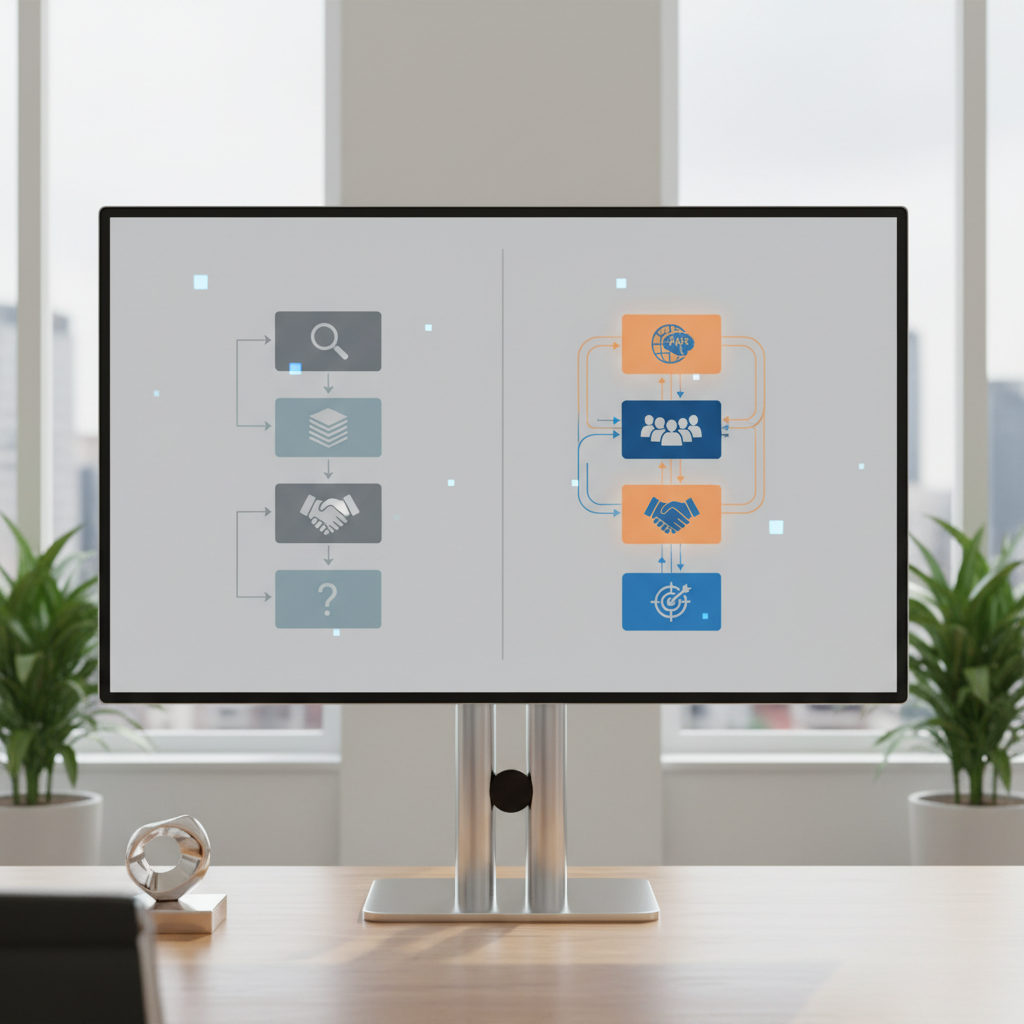 Tableau comparatif montrant les étapes d'un recrutement classique versus un recrutement optimisé par l'expertise culturelle de Planet Interim.