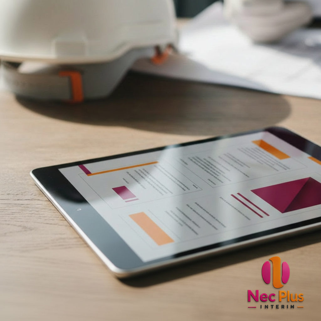 Tablette affichant des documents de conformité pour travailleurs détachés.