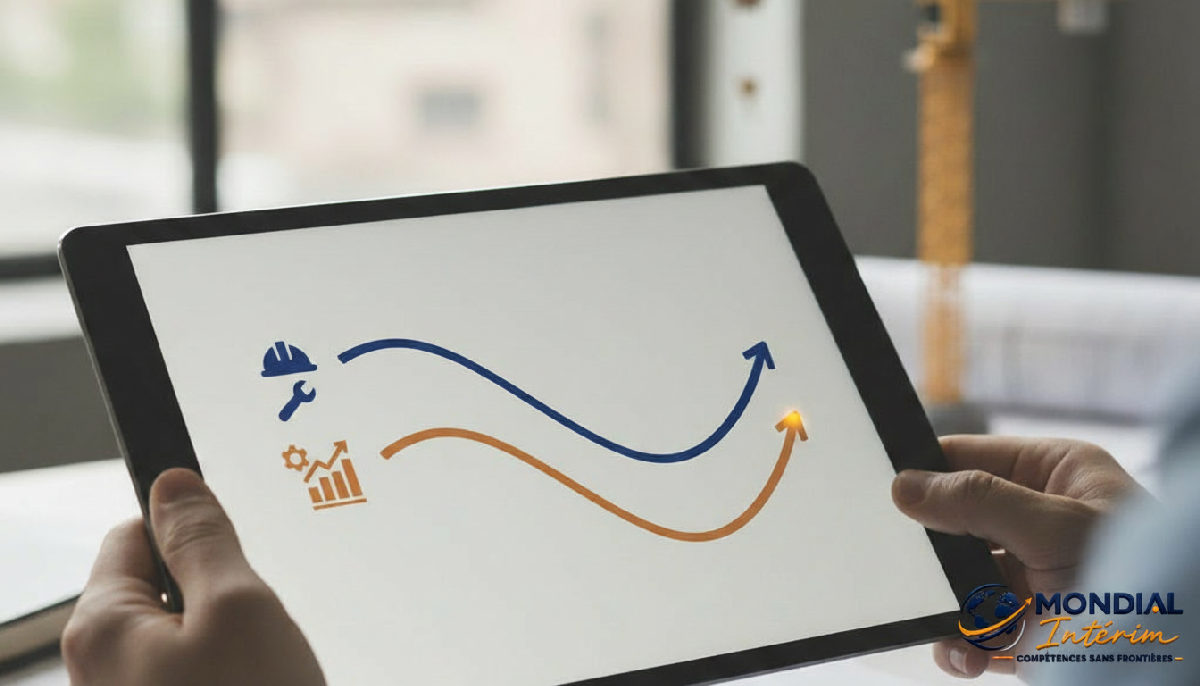 Graphique : baisse des coûts, hausse de la productivité BTP.