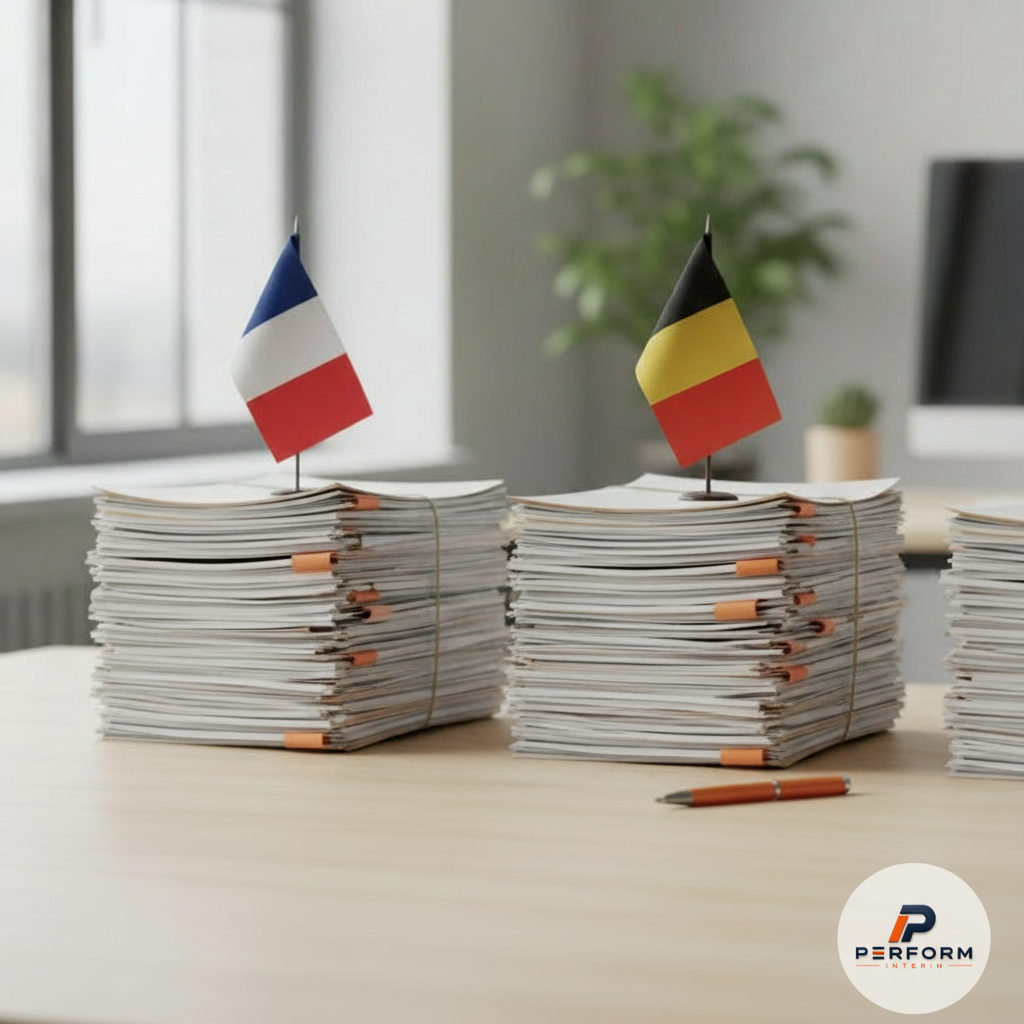 Gestion documentaire des contrats d'intérim internationaux.