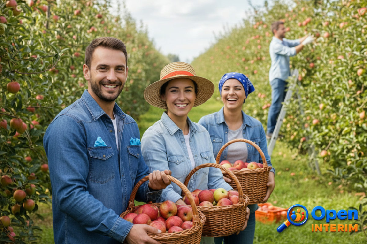 recruter travailleurs saisonniers roumains comment faire - Travailleurs roumains récoltant des fruits en France.