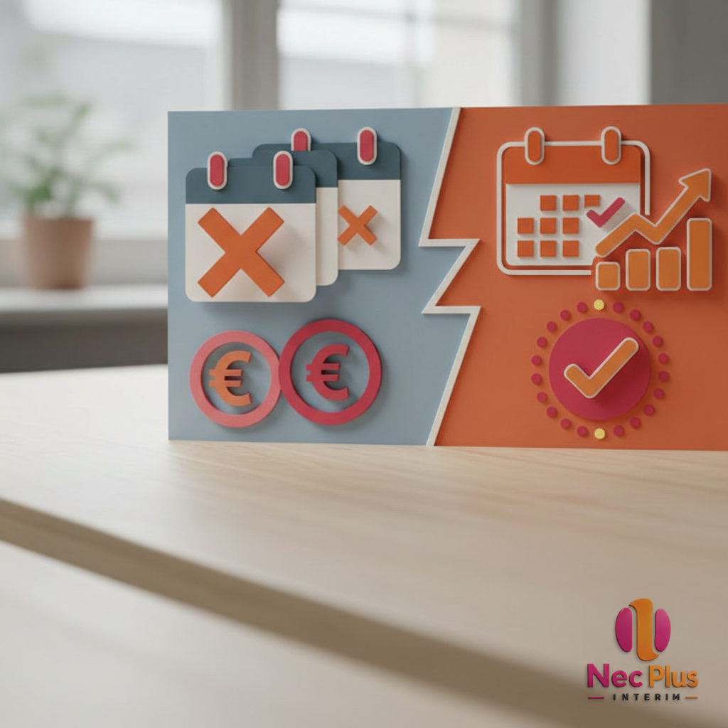 Avant/Après : Recrutement efficace avec Nec Plus Interim.