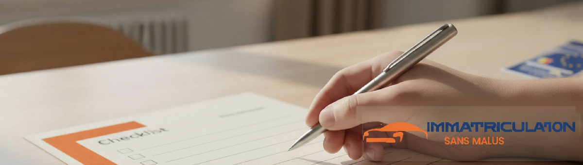 Liste de contrôle des documents nécessaires pour l'immatriculation d'un véhicule.