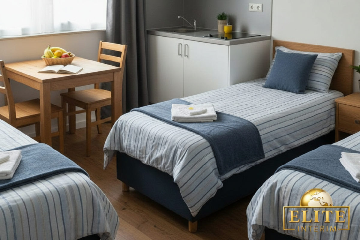 Logement propre et bien équipé pour les travailleurs saisonniers.