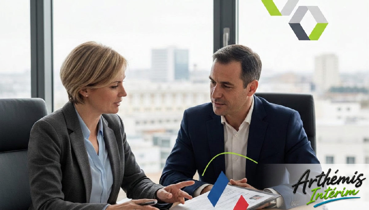 Collaboration entre un responsable RH et un consultant.