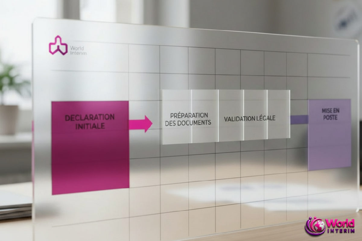 Calendrier de projet pour le processus de détachement et mise en poste.