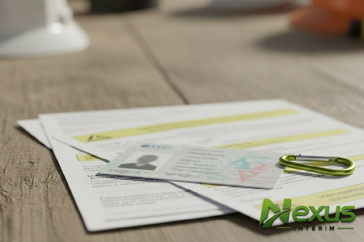 Carte BTP et documents de sécurité sur une table.
