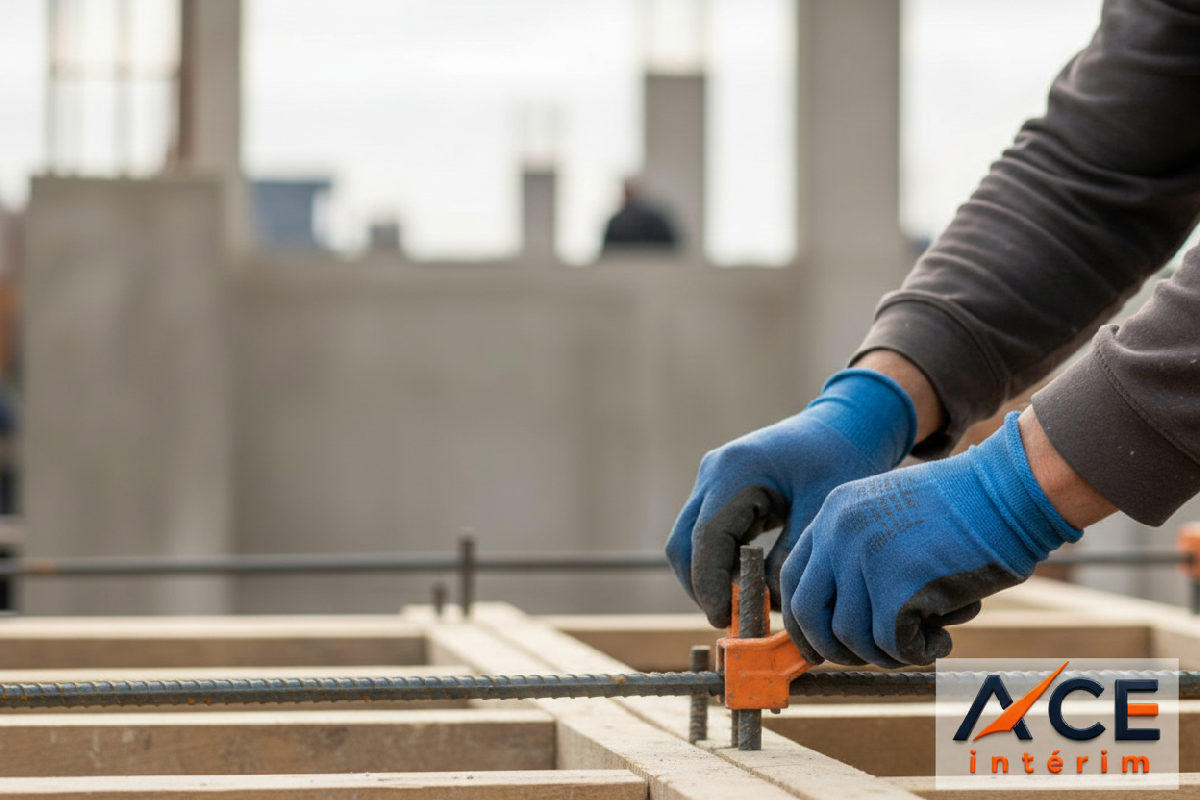 Mains d'un ouvrier roumain accomplissant une tâche technique de précision.