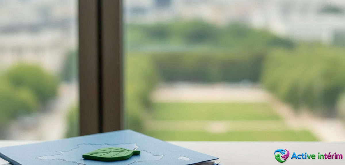 Une main pointant vers un contrat de travail sur une table.