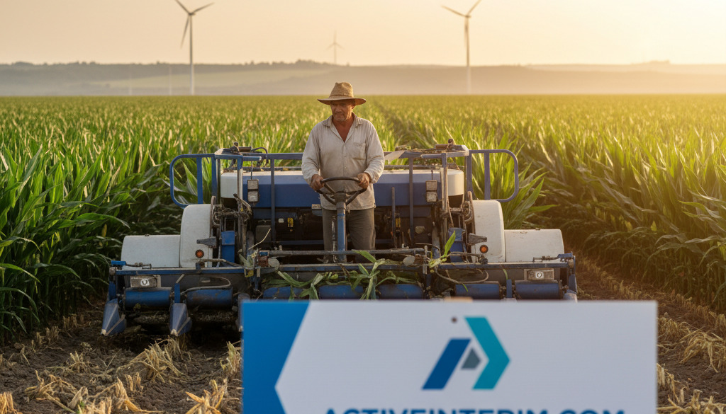 pénurie main-d'œuvre agroalimentaire Roumanie - Ouvrier agricole dans un champ de maïs en Roumanie.