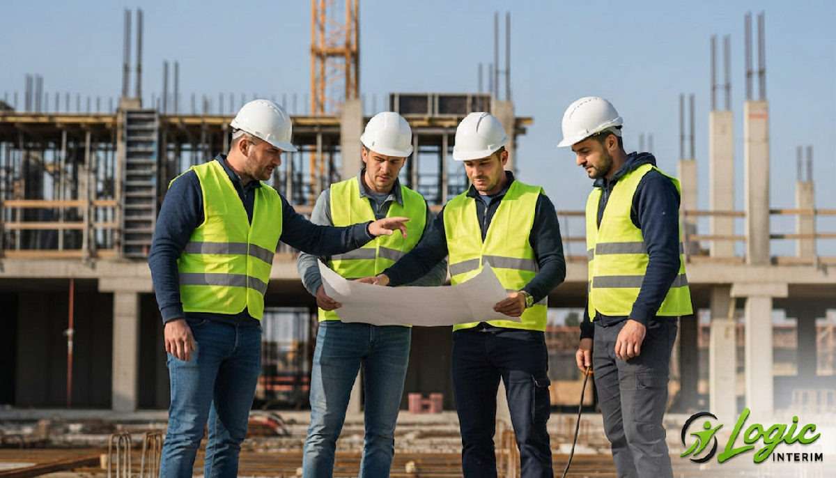 Travailleurs roumains qualifiés sur un chantier en France.