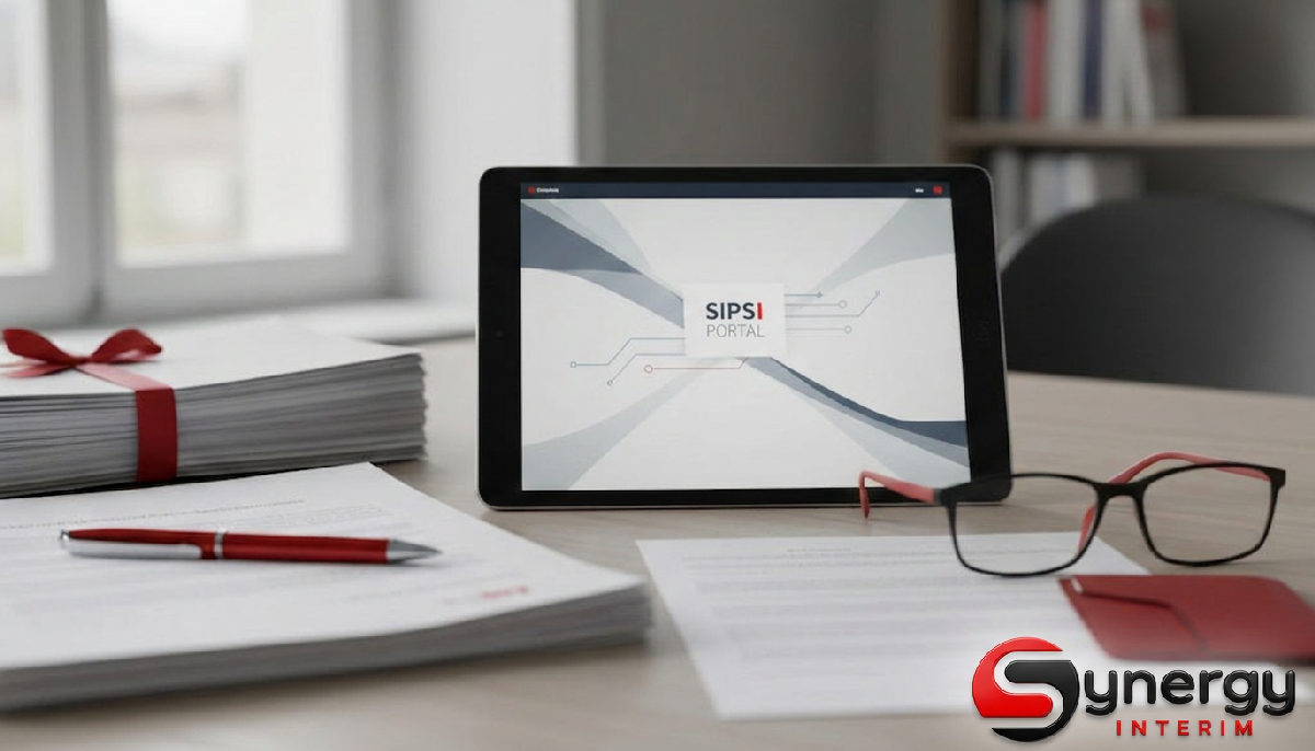 Optimisation RH: Recrutement international, flexibilité 1 Documents légaux et tablette symbolisant la conformité dans le recrutement international.