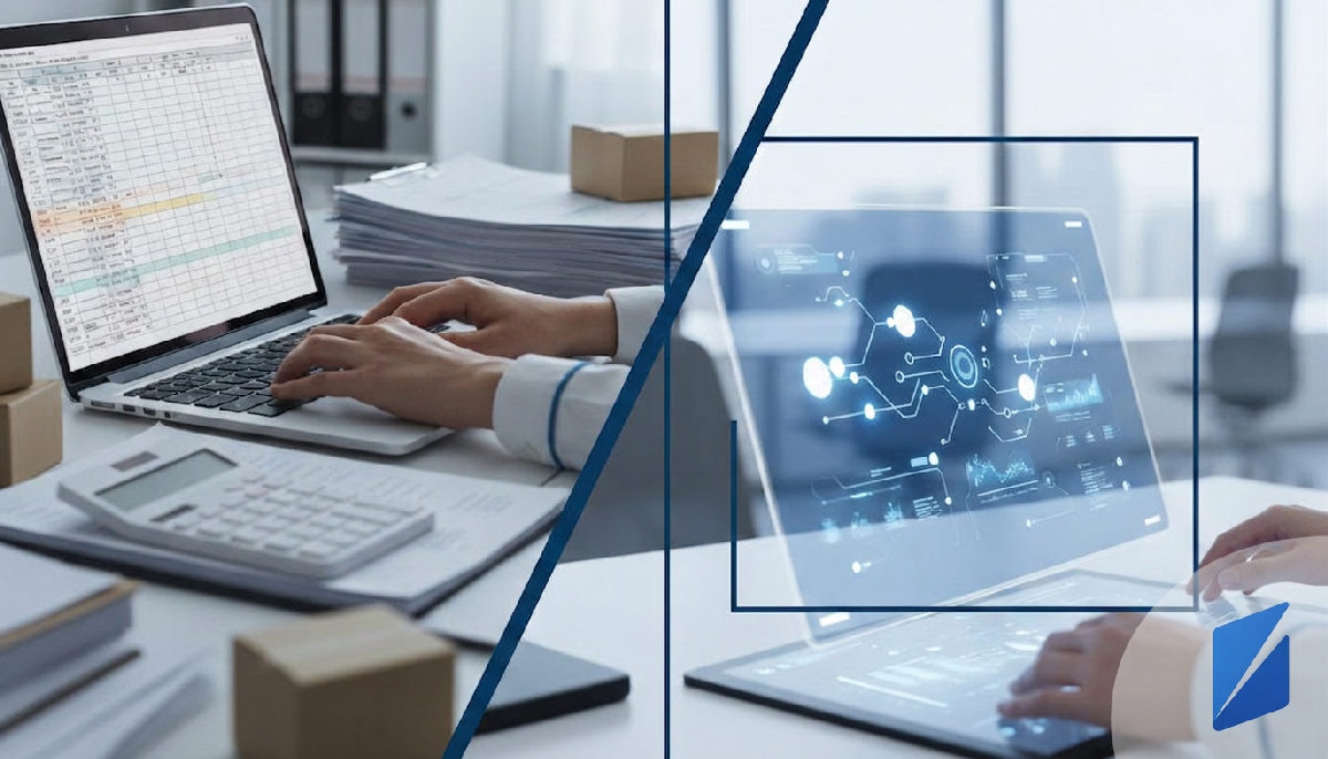 Tabela porównawcza: zadania e-commerce ręczne vs. zautomatyzowane przez AI pod kątem efektywności.