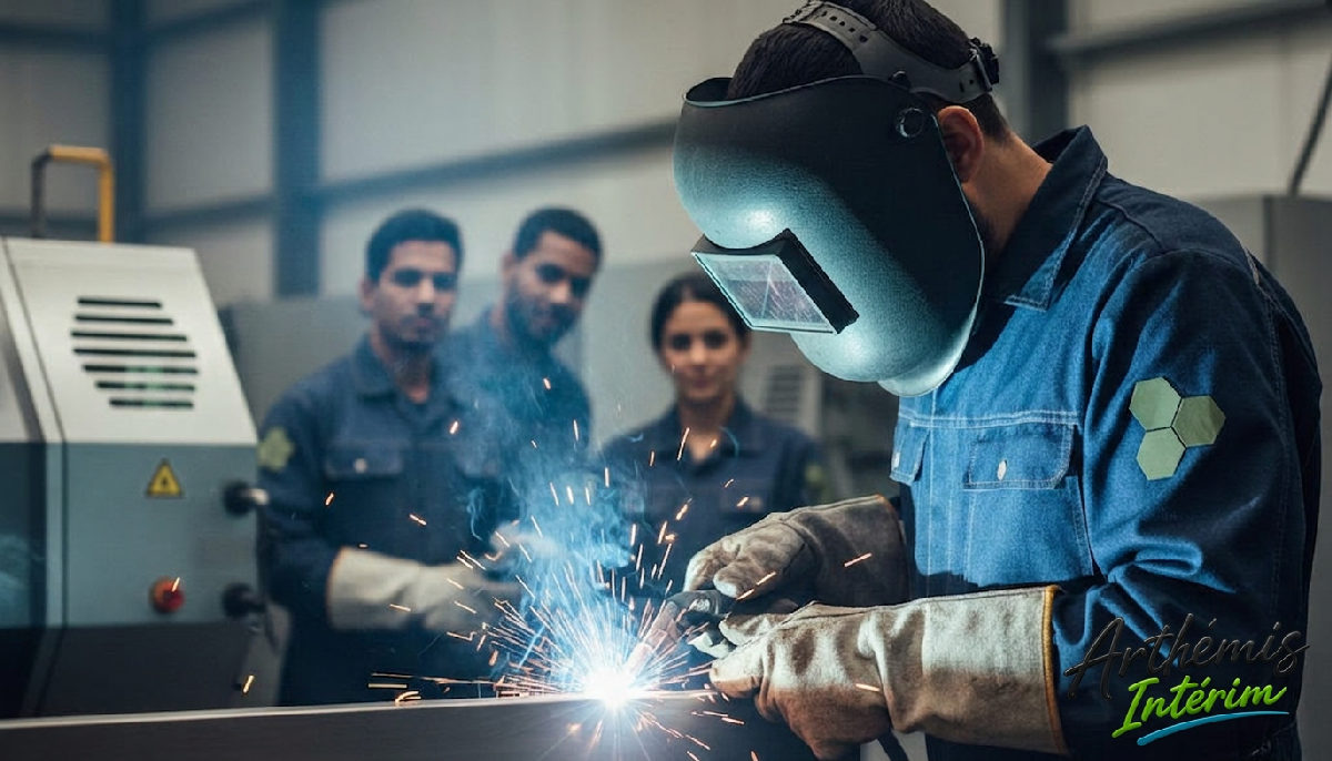 Soudure industrielle de haute qualité effectuée par un technicien expert.