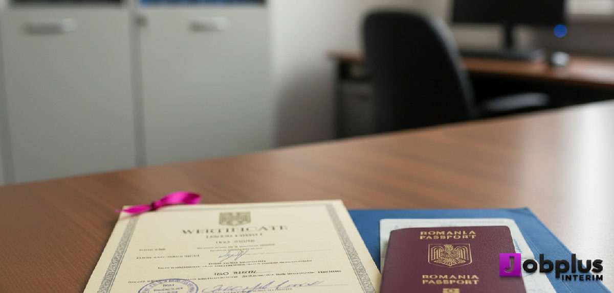 Certification de soudure et passeport roumains pour vérification.
