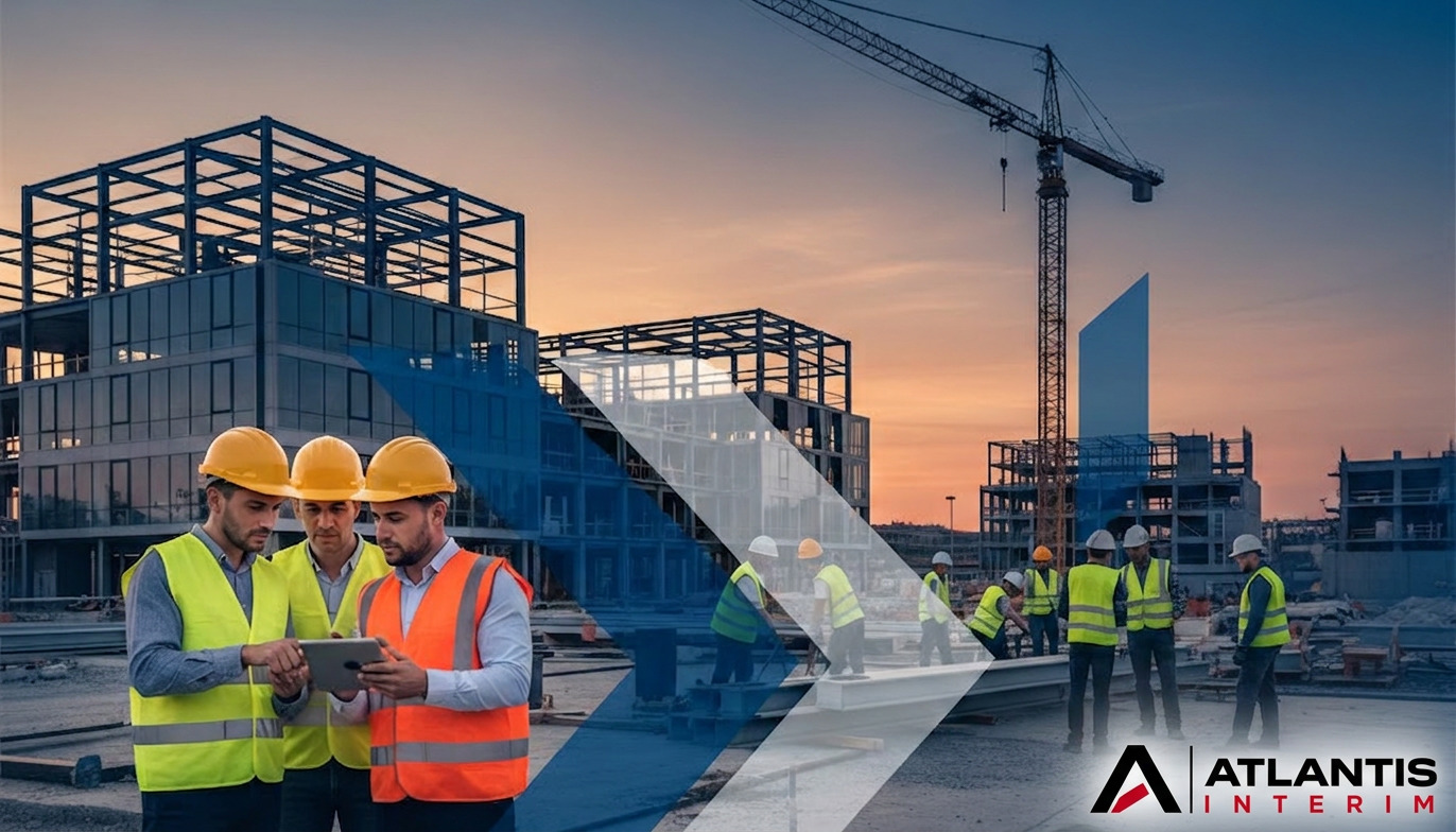 recruter profil BTP Roumanie France - Chantier de construction moderne en France : collaboration efficace.