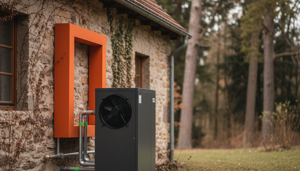Nová instalace tepelného čerpadla pro efektivní vytápění.