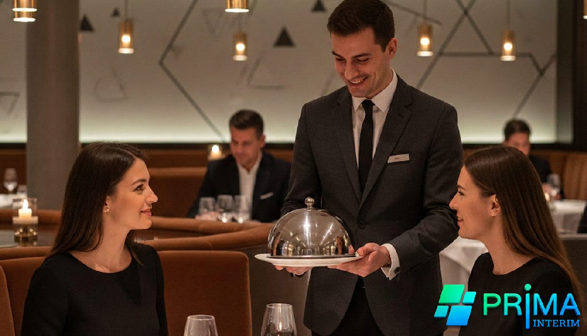 recrutement HCR travailleurs roumains - Serveur roumain dans un restaurant gastronomique français.