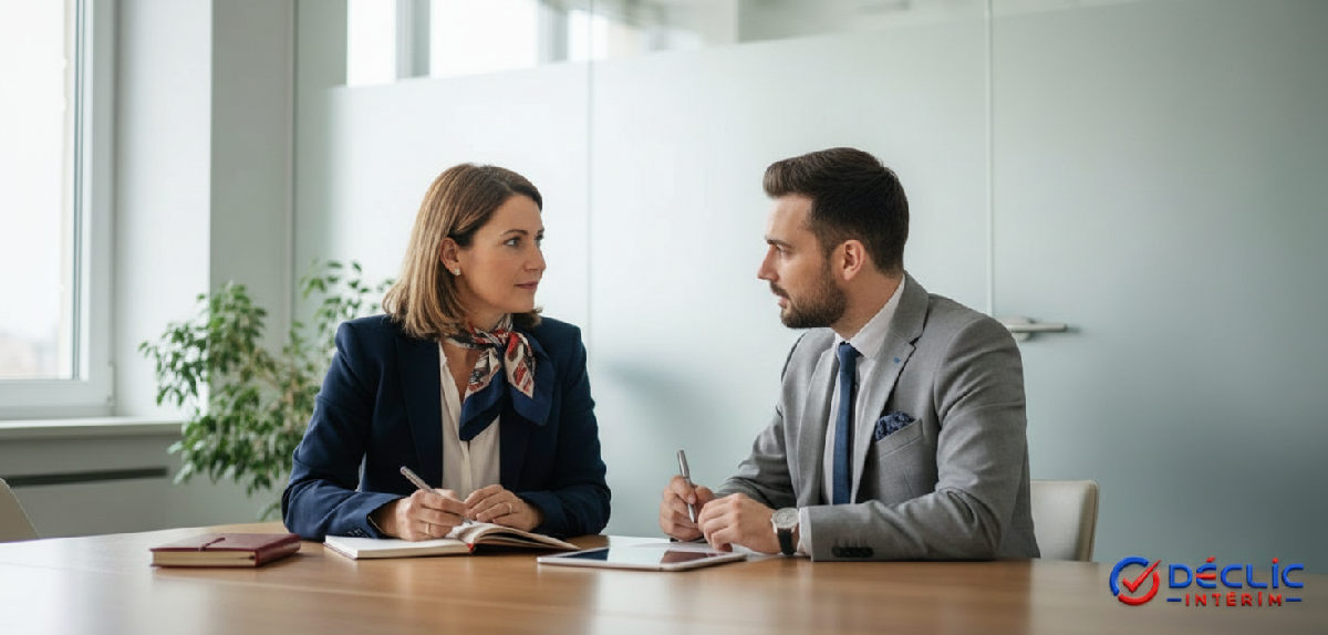 Réunion professionnelle sur la gestion de personnel en France.