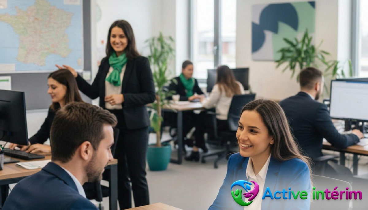 Professionnels roumains dans un bureau de recrutement avant leur départ.
