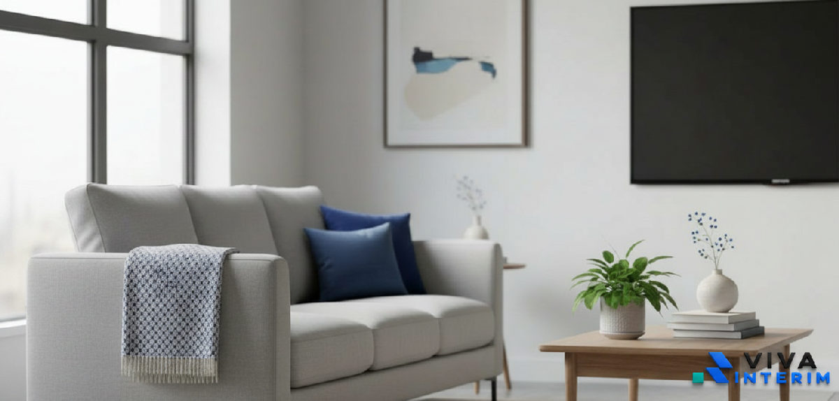 Appartement moderne fourni par une agence d'intérim pour les travailleurs.
