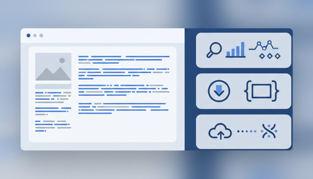 AI analyzing blog post for SEO improvements.