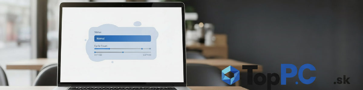 Stav batérie MacBooku a počet cyklov nabitia v macOS.