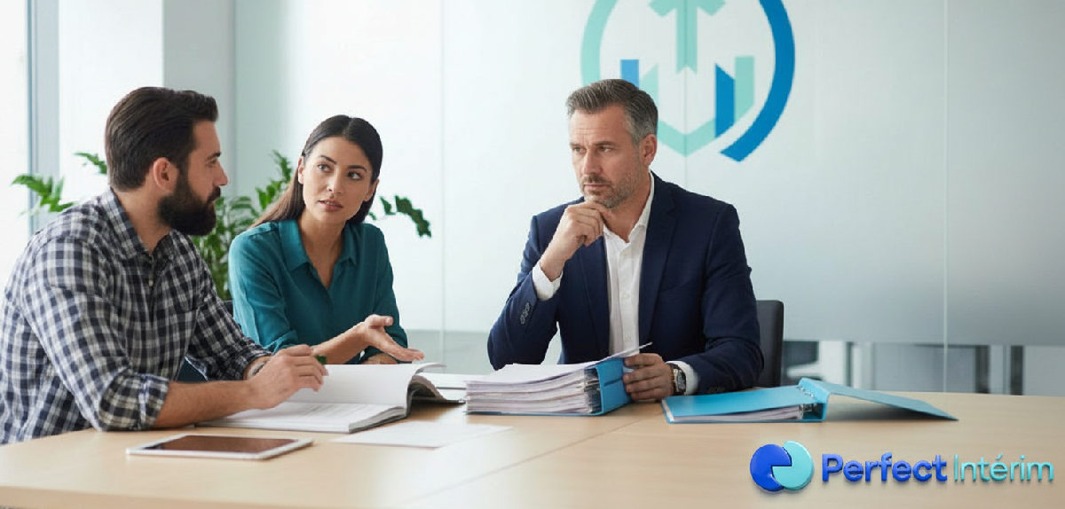 Gestionnaire RH examinant des dossiers de travailleurs détachés.