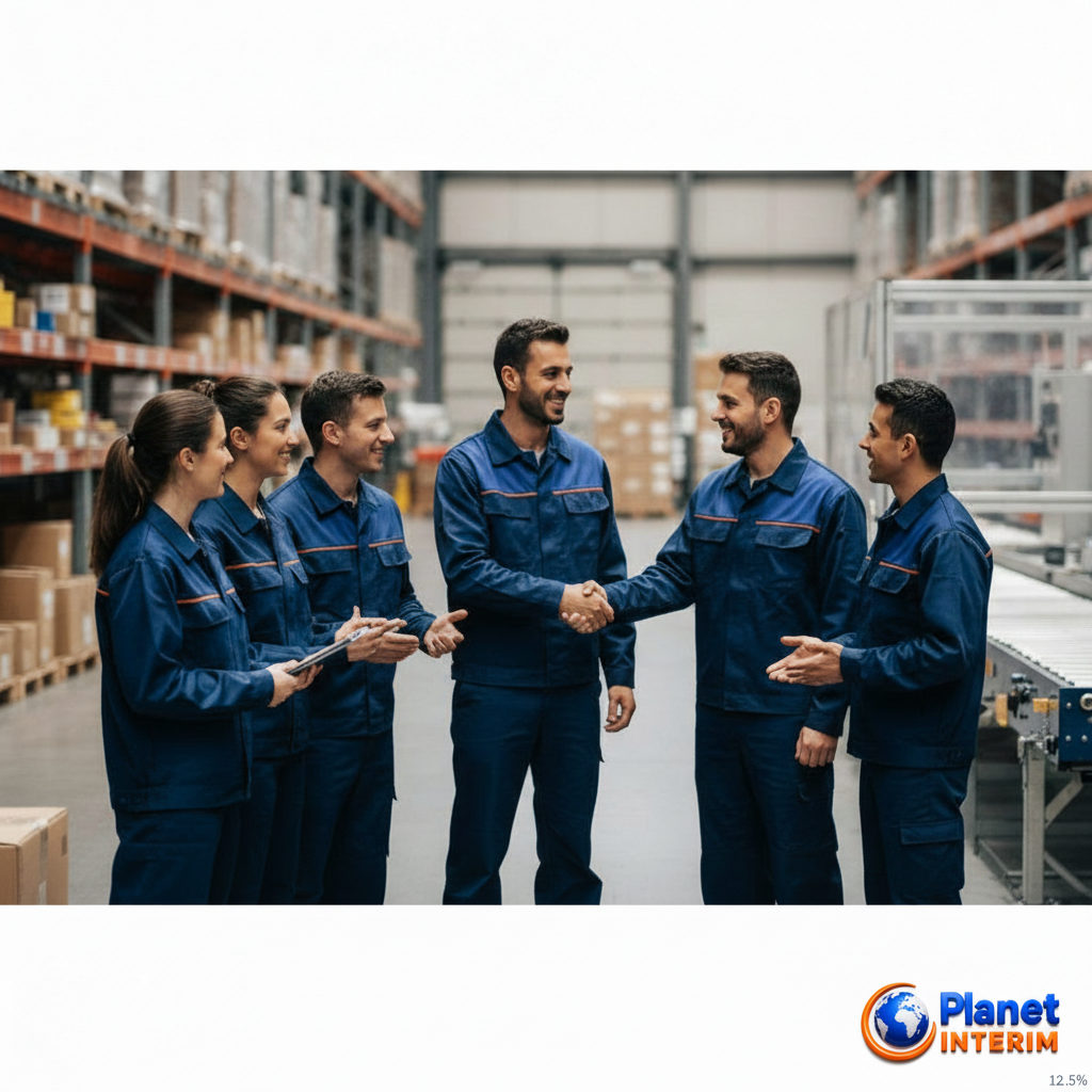 Travailleurs roumains intégrés dans une entreprise de logistique française.