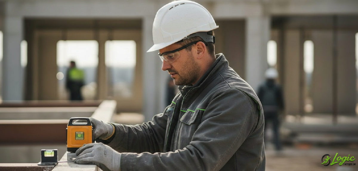 Ouvrier roumain qualifié travaillant sur un chantier en France.
