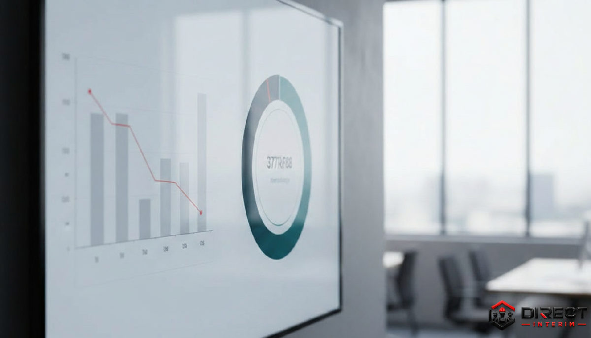 Tableau de bord numérique montrant les statistiques de recrutement.