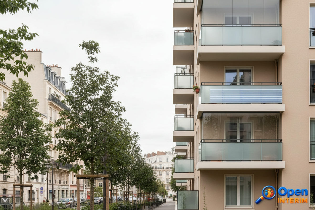 Immeuble d'appartements modernes pour le logement des travailleurs.