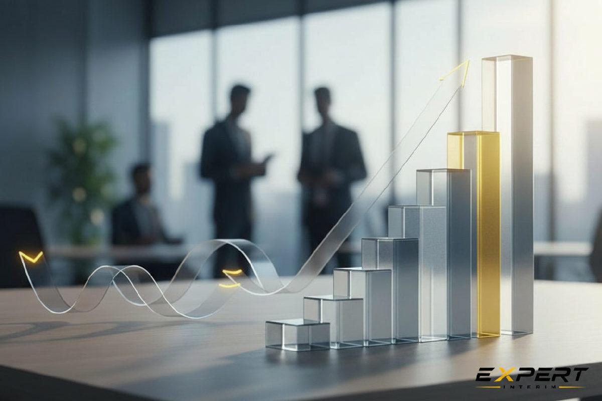 Graphique de croissance de la rétention des employés.