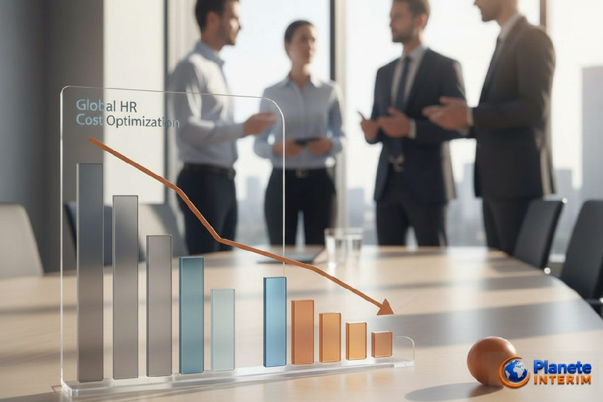 Graphique montrant l'optimisation des coûts RH.