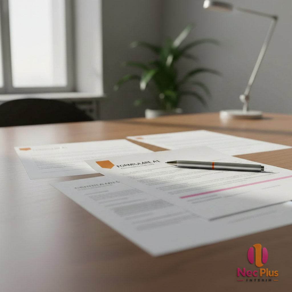 Documents officiels : formulaire A1 et contrat de travail.