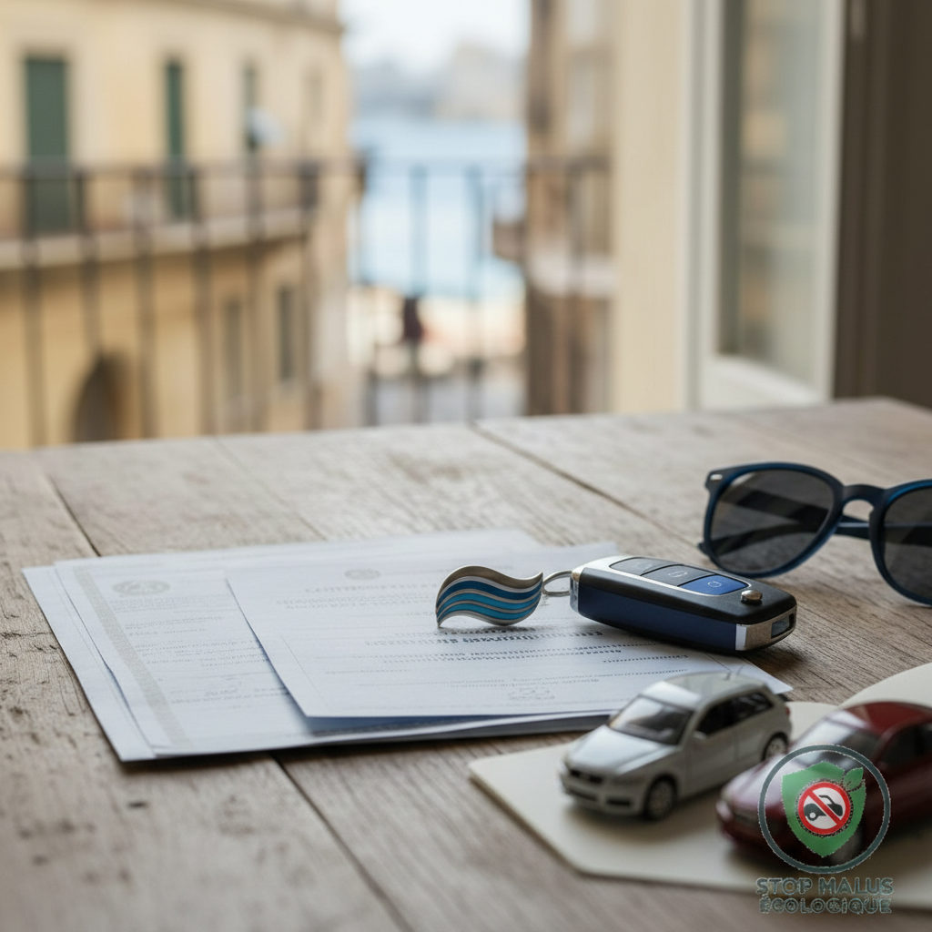 Immatriculer voiture en Italie : éviter le malus Grappe de voitures de luxe garées, suggérant une flotte enregistrée en Italie.