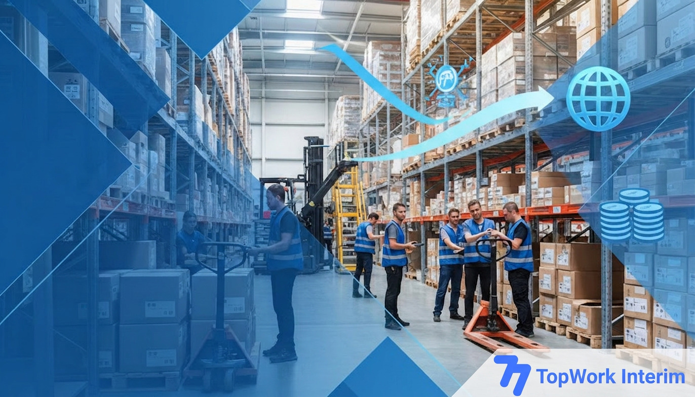 Entrepôt logistique : personnel roumain gérant le stock efficacement.