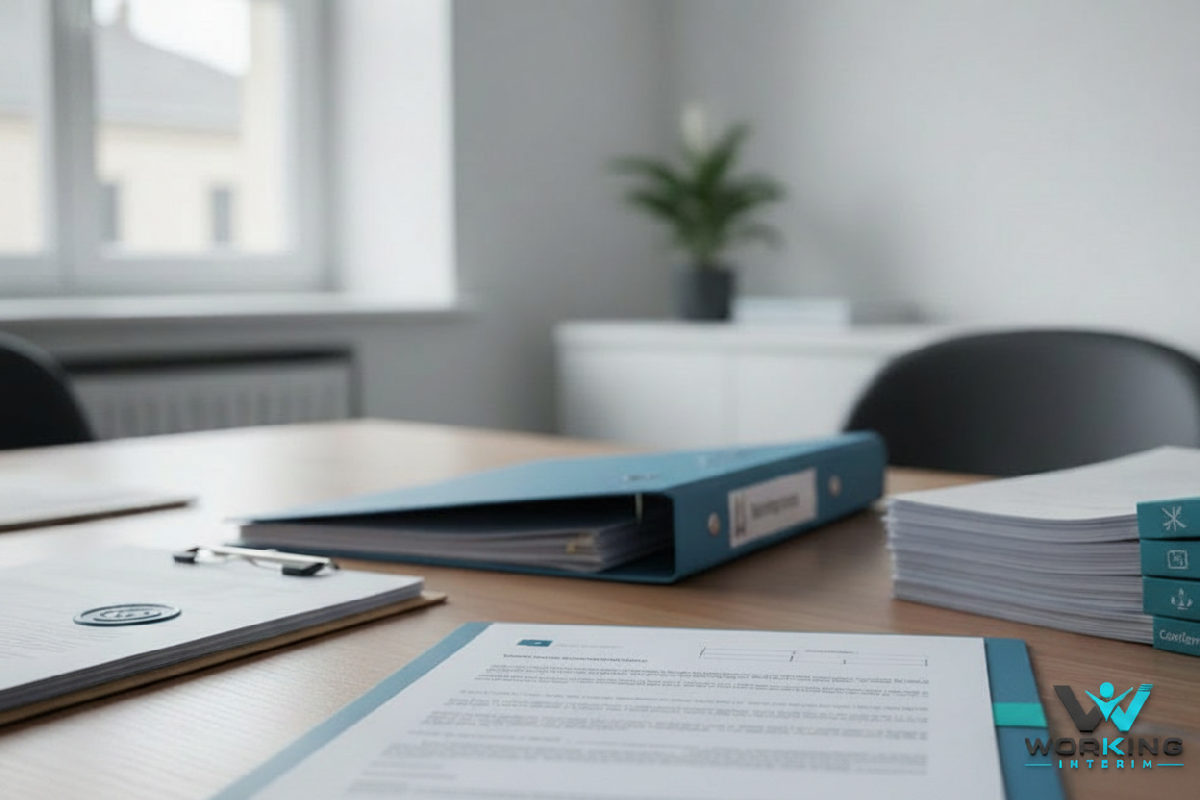 Bureau RH, documents de conformité et contrats européens.
