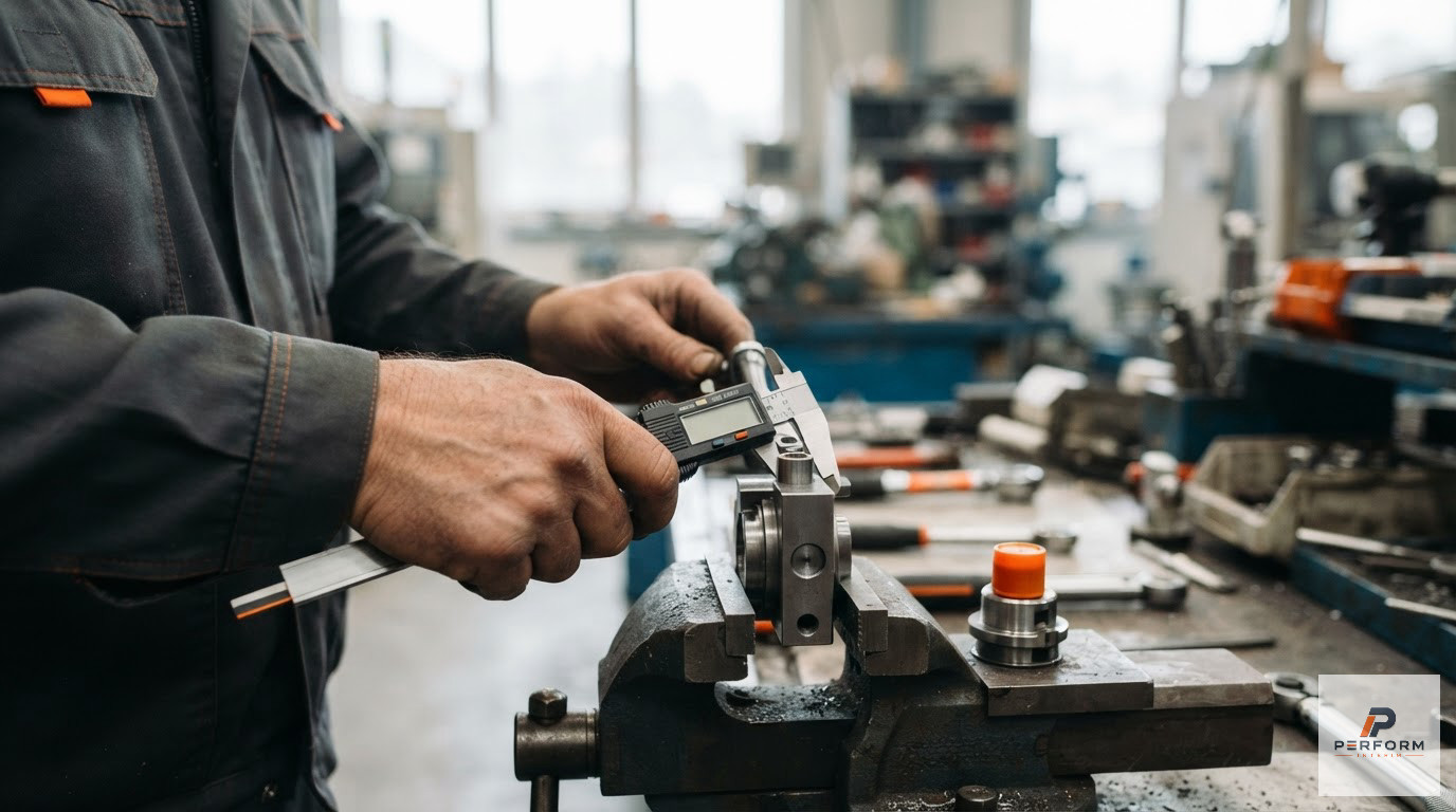 Gros plan sur des mains utilisant des outils industriels de haute précision.