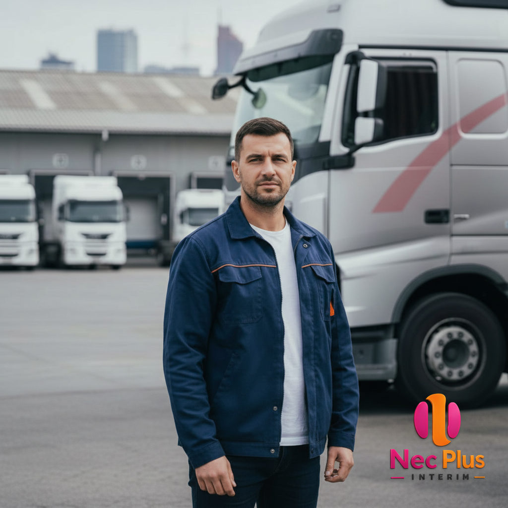 Quelles obligations pour chauffeur roumain détaché - Chauffeur roumain devant son camion de marchandises.