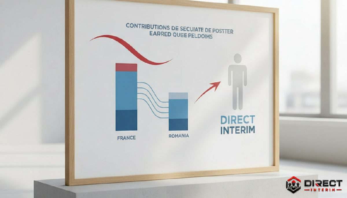 Infographie : répartition des cotisations sociales pour travailleurs détachés.
