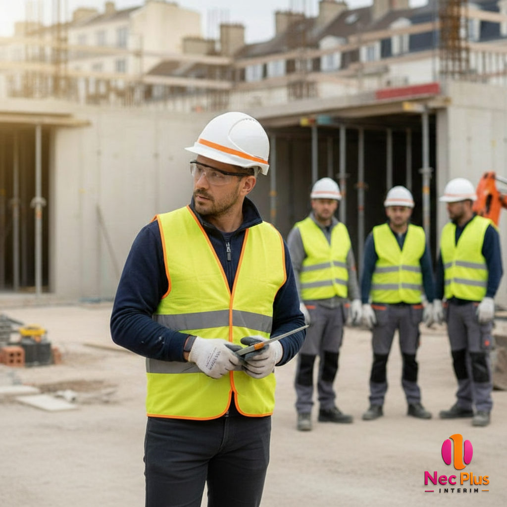 Ouvriers roumains qualifiés travaillant sur un chantier français.