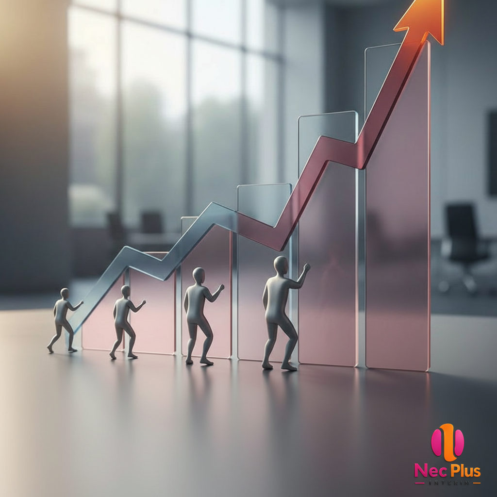 Graphique illustrant l'augmentation de productivité suite à l'intégration de travailleurs roumains.