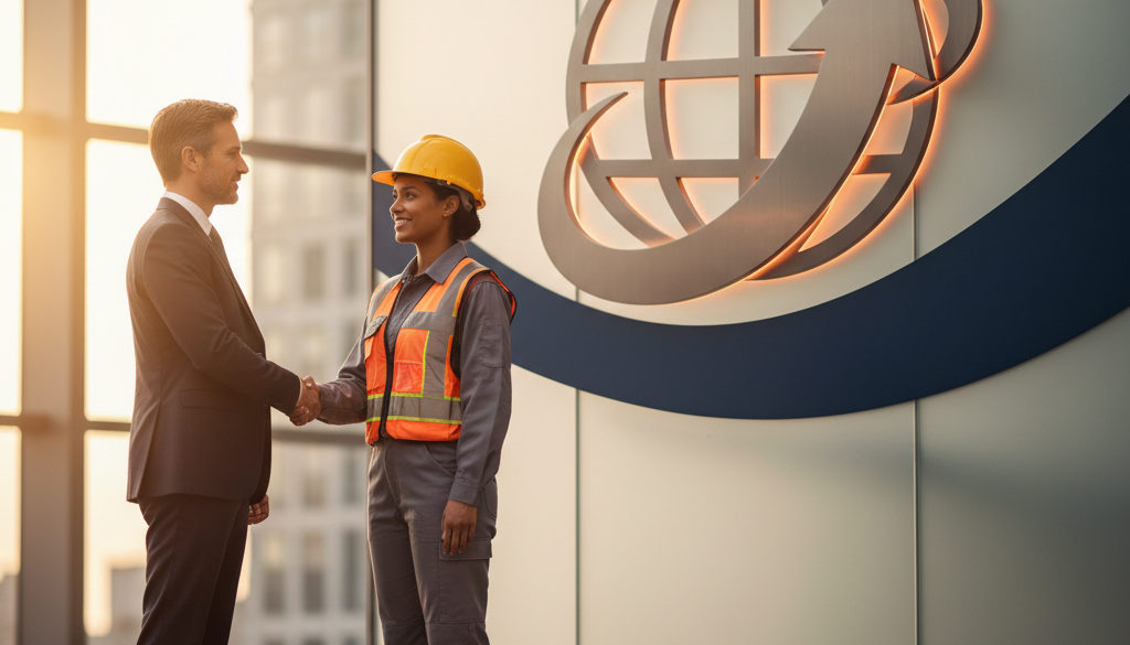 Poignée de main : succès et confiance entre entreprises et travailleurs.
