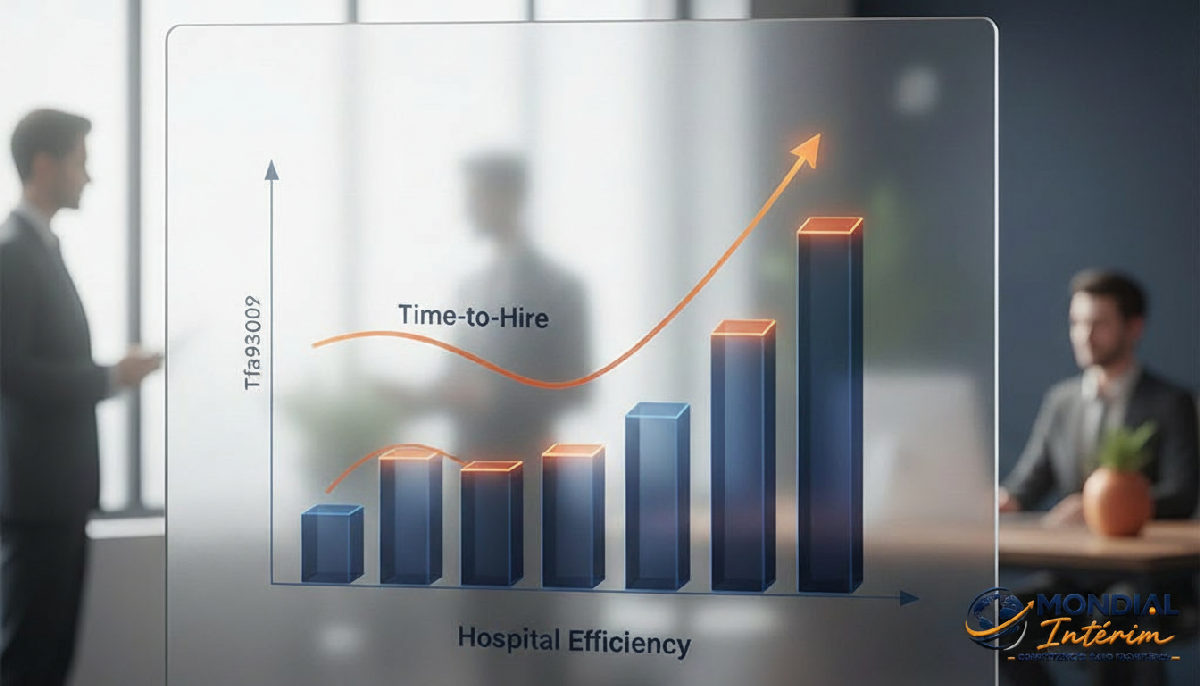 Graphique montrant la réduction du temps d'embauche et l'efficacité accrue.