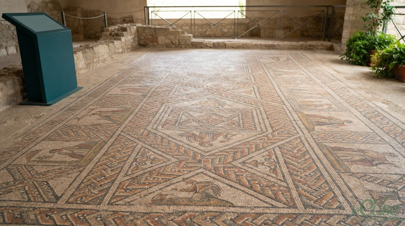 Dettaglio di un vicolo medievale fiorito nel caratteristico borgo di Spello.