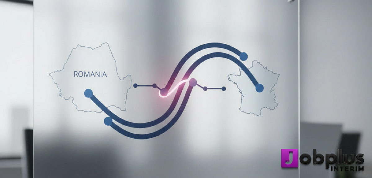 Infographie : flux de travailleurs qualifiés Roumanie-France.