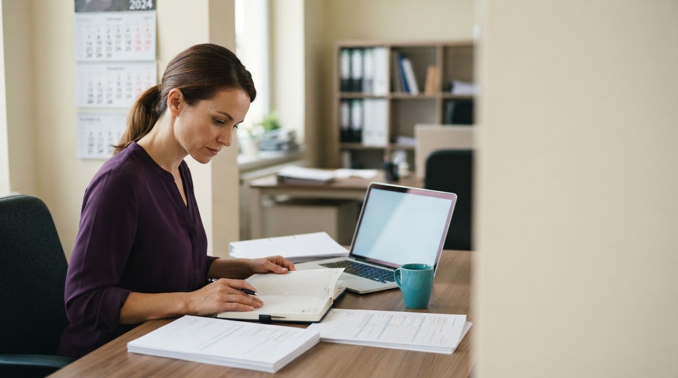 Un bureau administratif gérant les formalités de détachement et le portail SIPSI.