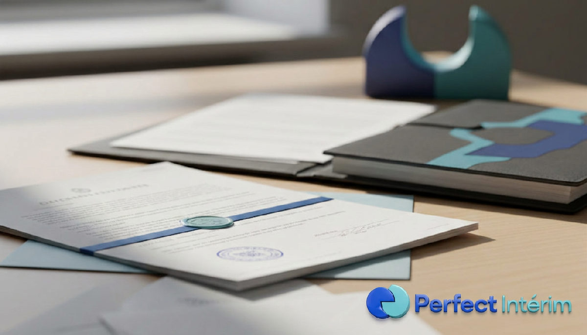 Une pile de documents officiels avec un stylo.